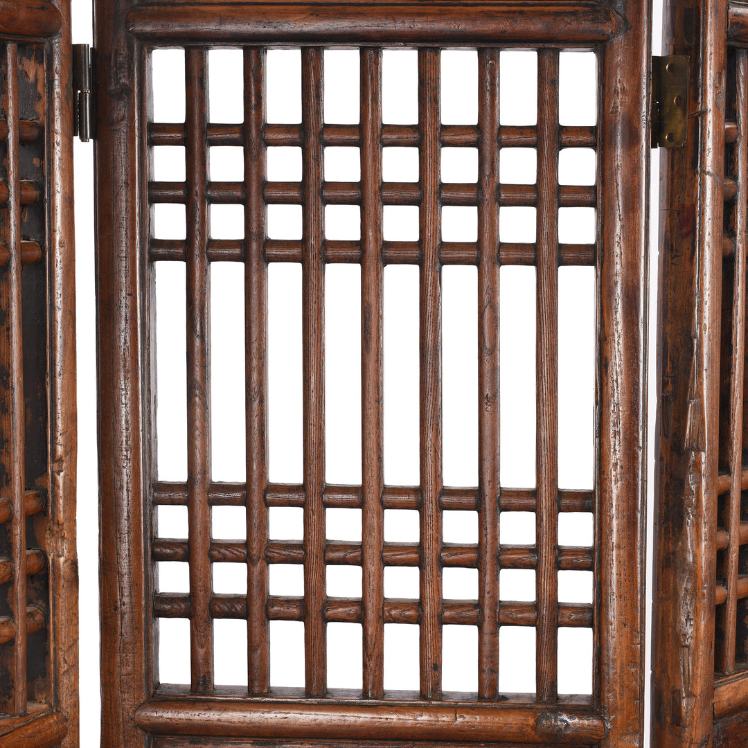 Lattice Detail From Hinged Chinese Lattice Screens | Indigo Antiques