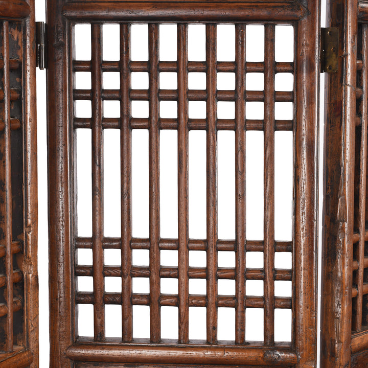 Lattice Detail From Hinged Chinese Lattice Screens | Indigo Antiques