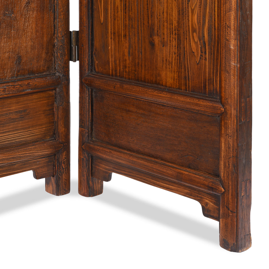 Leg Detail From Hinged Chinese Lattice Screens | Indigo Antiques
