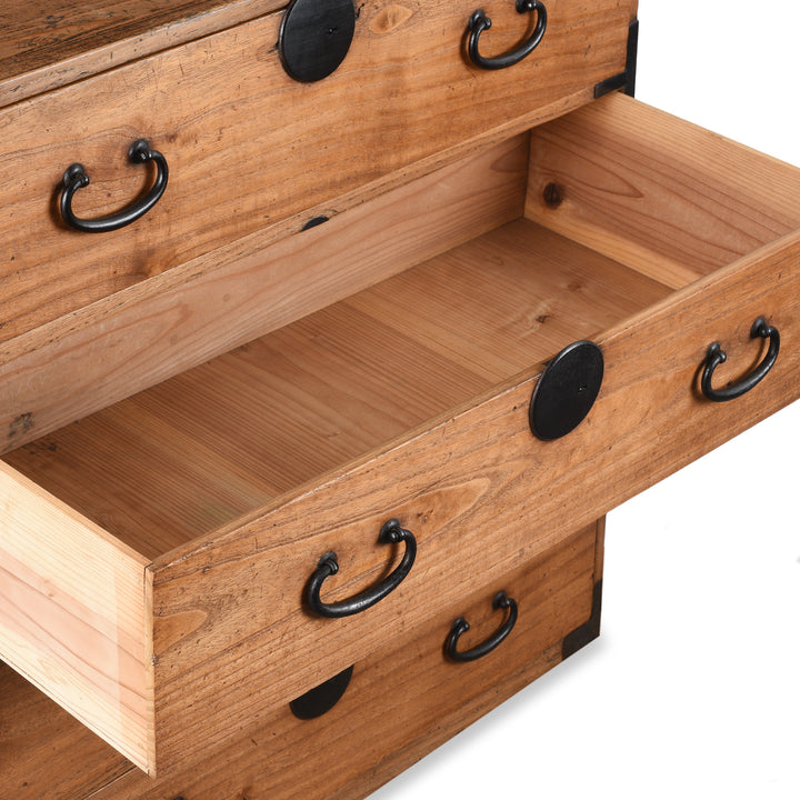 Drawer Interior From Antique Kanto Style Japanese Kasane Isho Dansu | Indigo Antiques