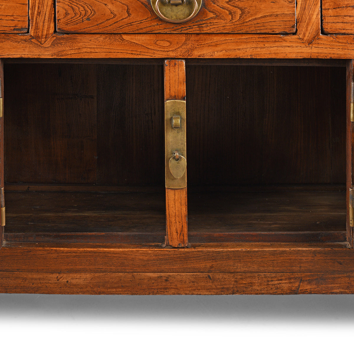 Interior Of Antique Elm Chinese Sideboard From Peking | Indigo Antiques