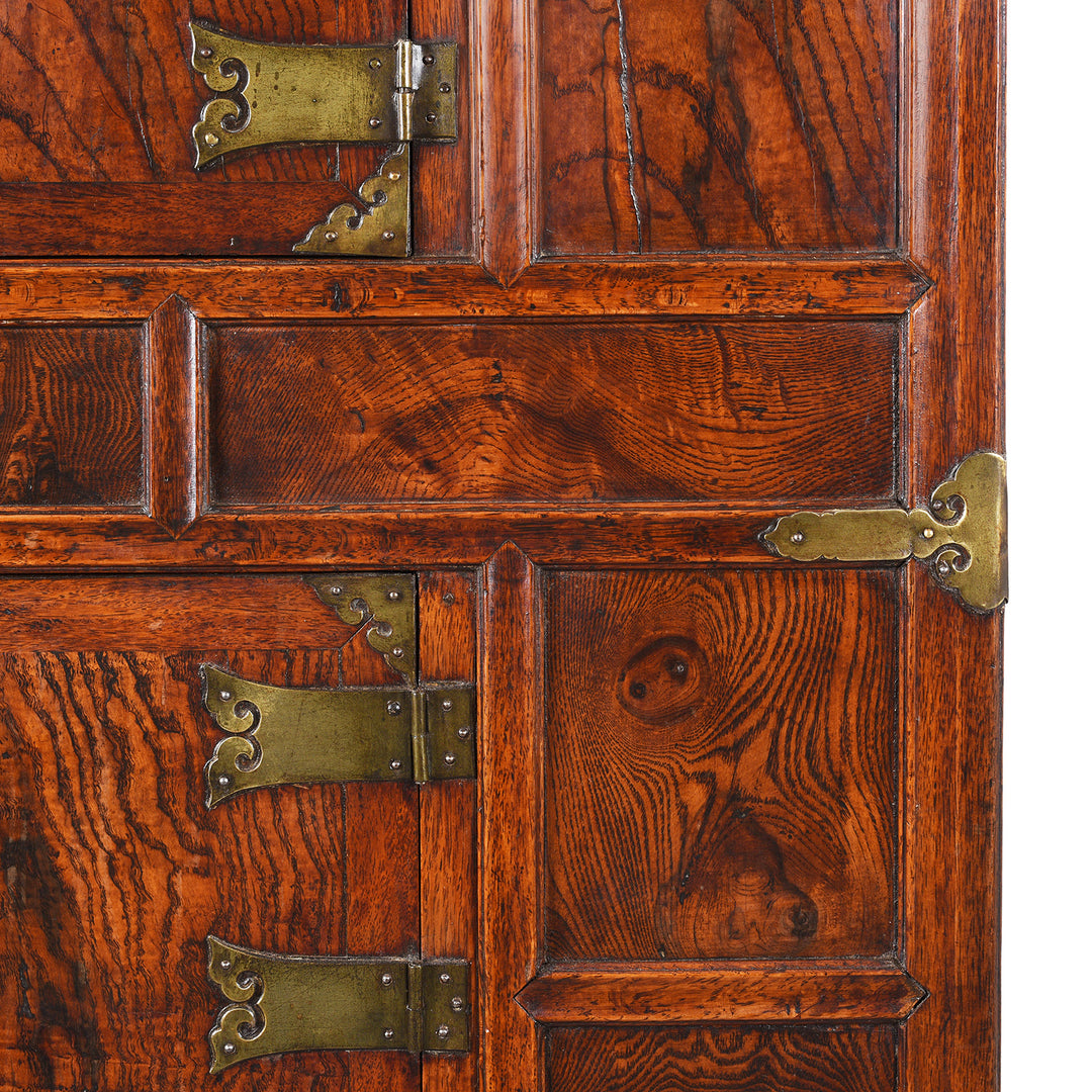 Burr Elm Grain Detail From Antique Korean Burr Elm Ich Ung Jang Cabinet on Stand | Indigo Antques