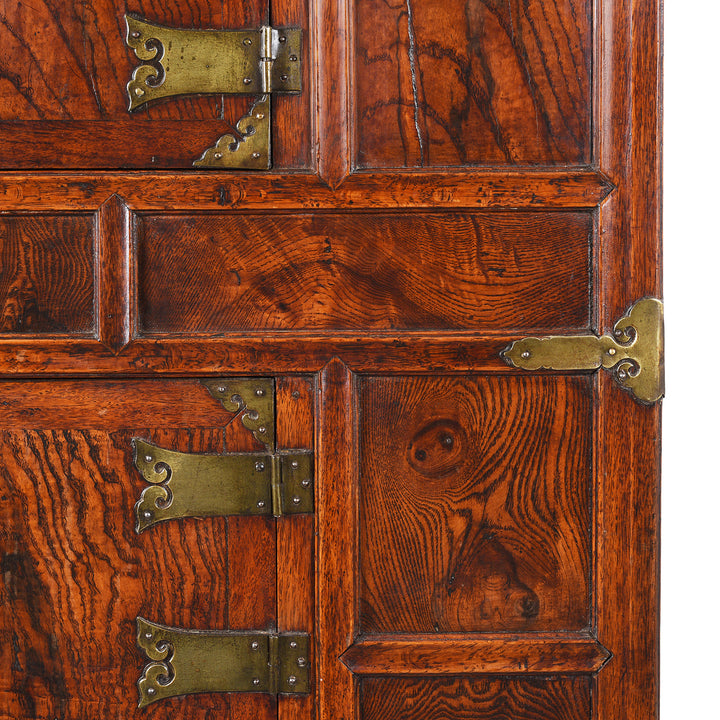 Burr Elm Grain Detail From Antique Korean Burr Elm Ich Ung Jang Cabinet on Stand | Indigo Antques