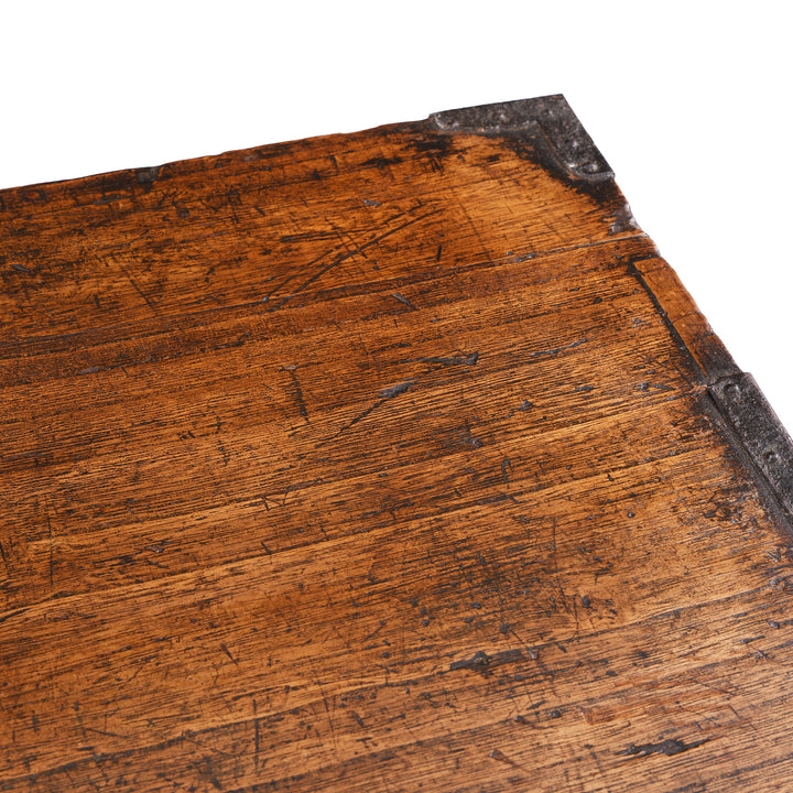 Top Corner Detail From Antique Japanese Ryobirake Kasane Dansu | Indigo Antiques