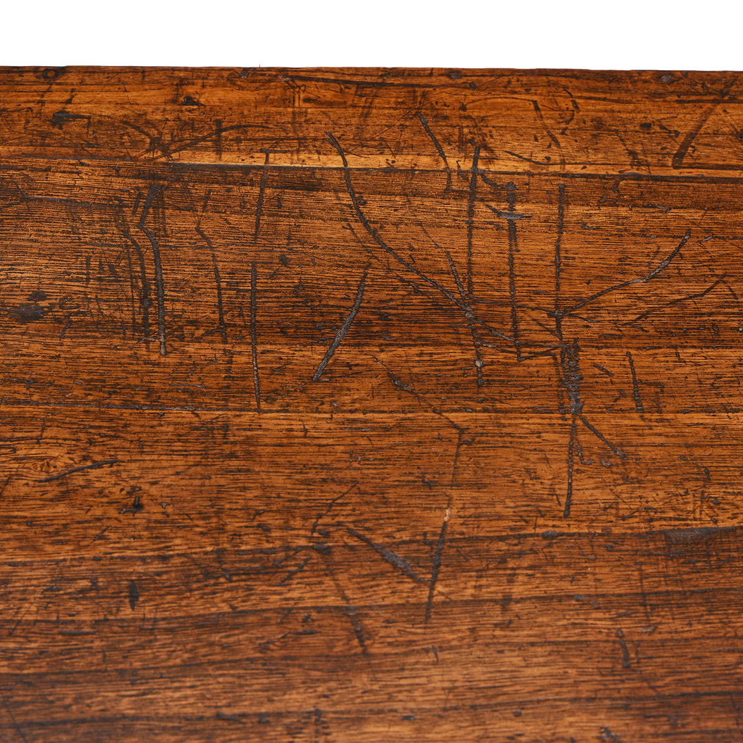 Surface Detail From Top Of Antique Japanese Ryobirake Kasane Dansu | Indigo Antiques