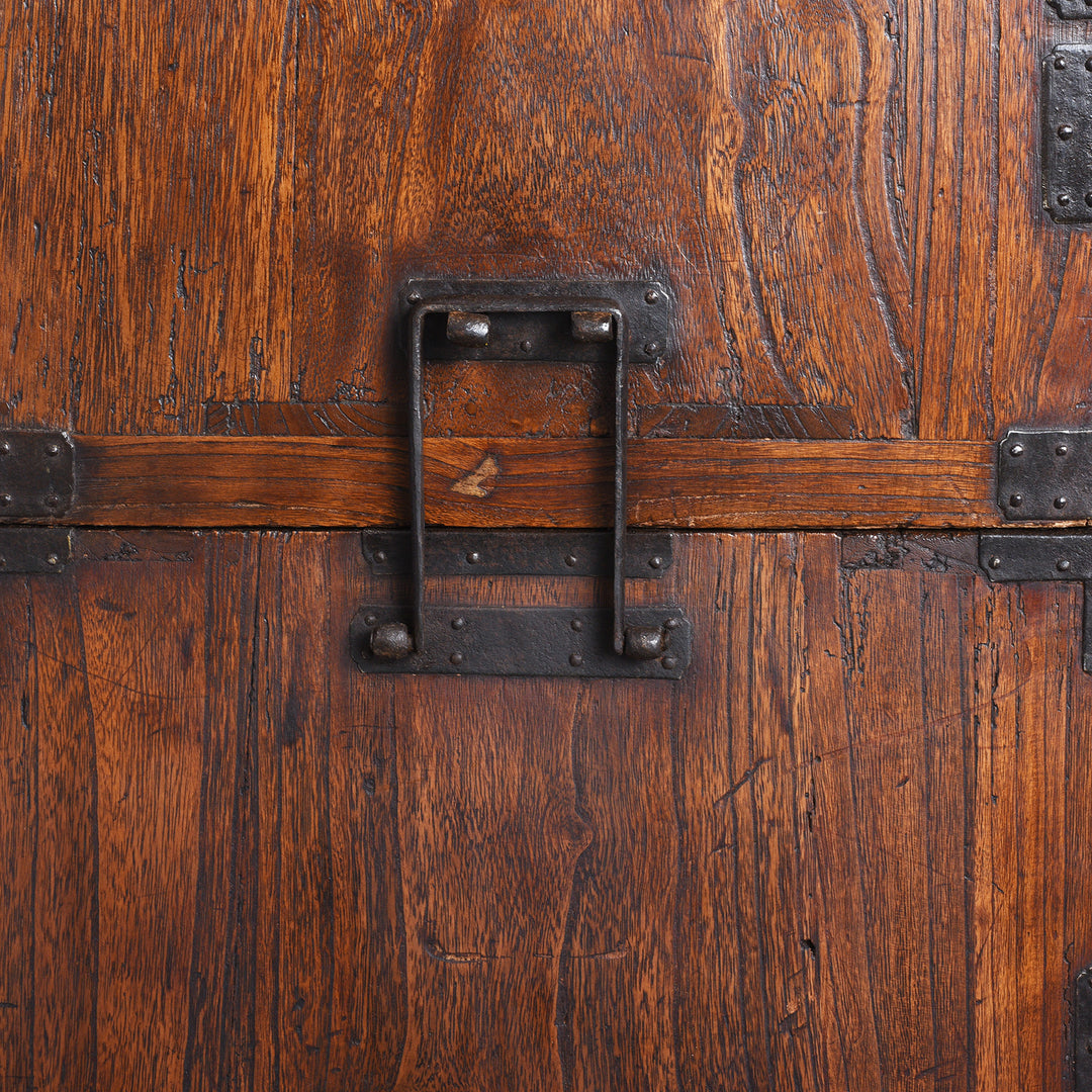 Side Handles Detail From Antique Japanese Ryobirake Kasane Dansu | Indigo Antiques
