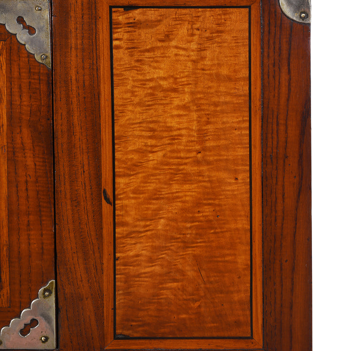 Burr grain Detail From Antique Korean Ich Ung Jang Burr Cabinet on Stand | Indigo Antques