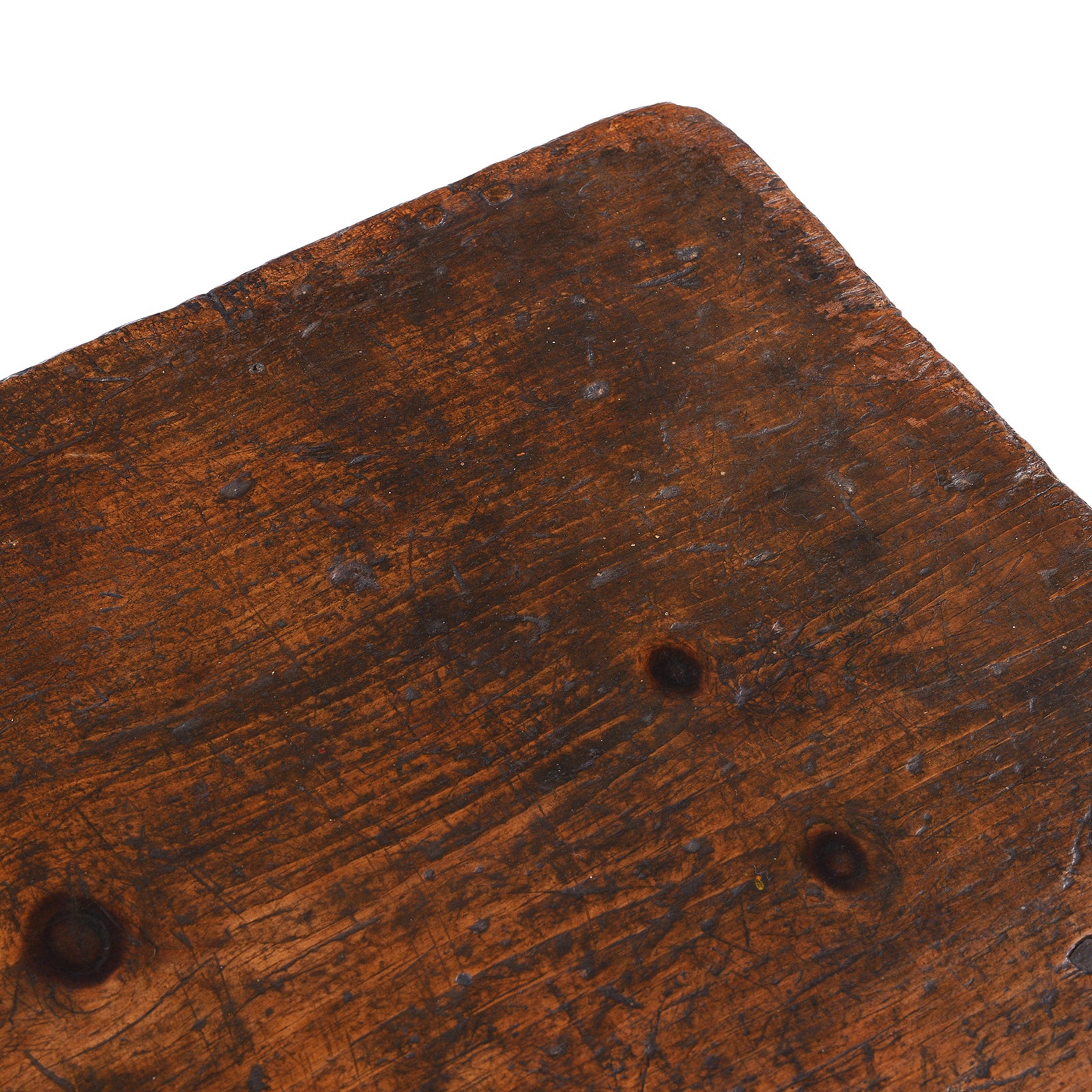 Top Corner Detail From Antique Painted Choksar Prayer Table from Mongolia | Indigo Antiques
