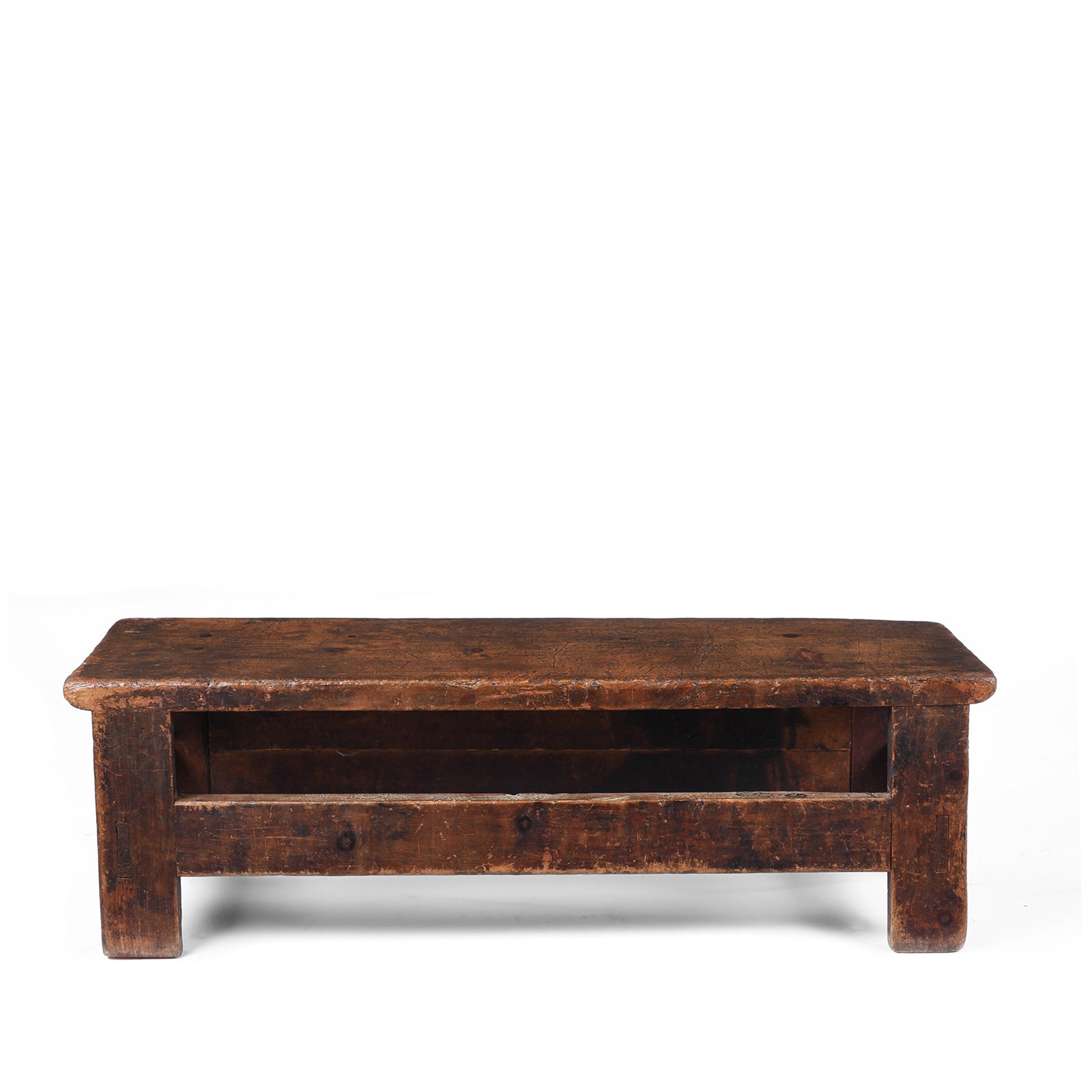Back Of Antique Painted Choksar Prayer Table from Mongolia | Indigo Antiques