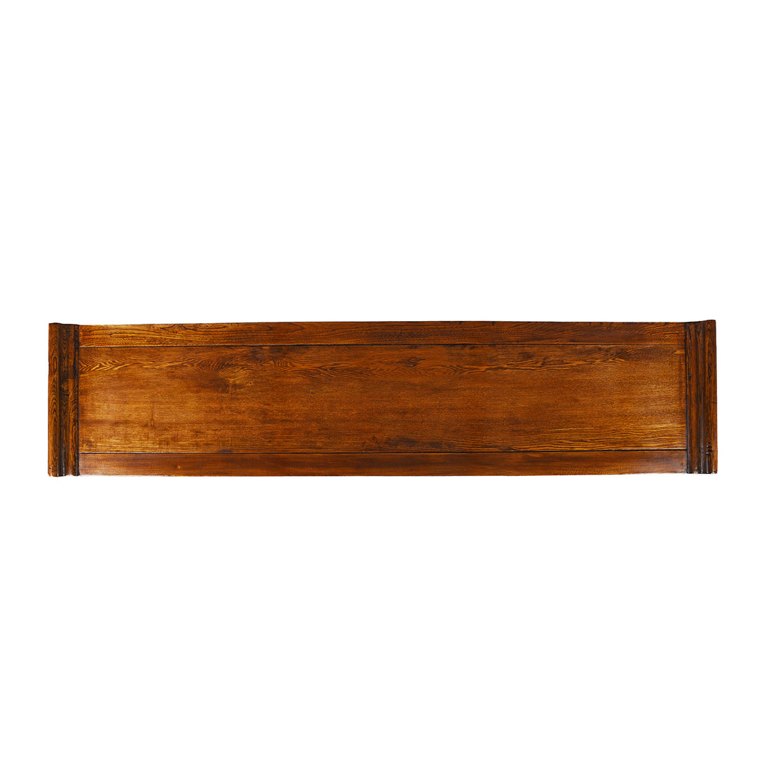 Top Down View Of Antique Elm Chinese Sideboard From Peking | Indigo Antiques