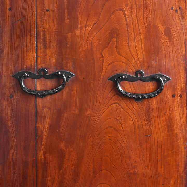 Side Handles Detail From Keyaki Sendai Isho Dansu - Ca 1900 (Meiji Era) | Indigo Antiques