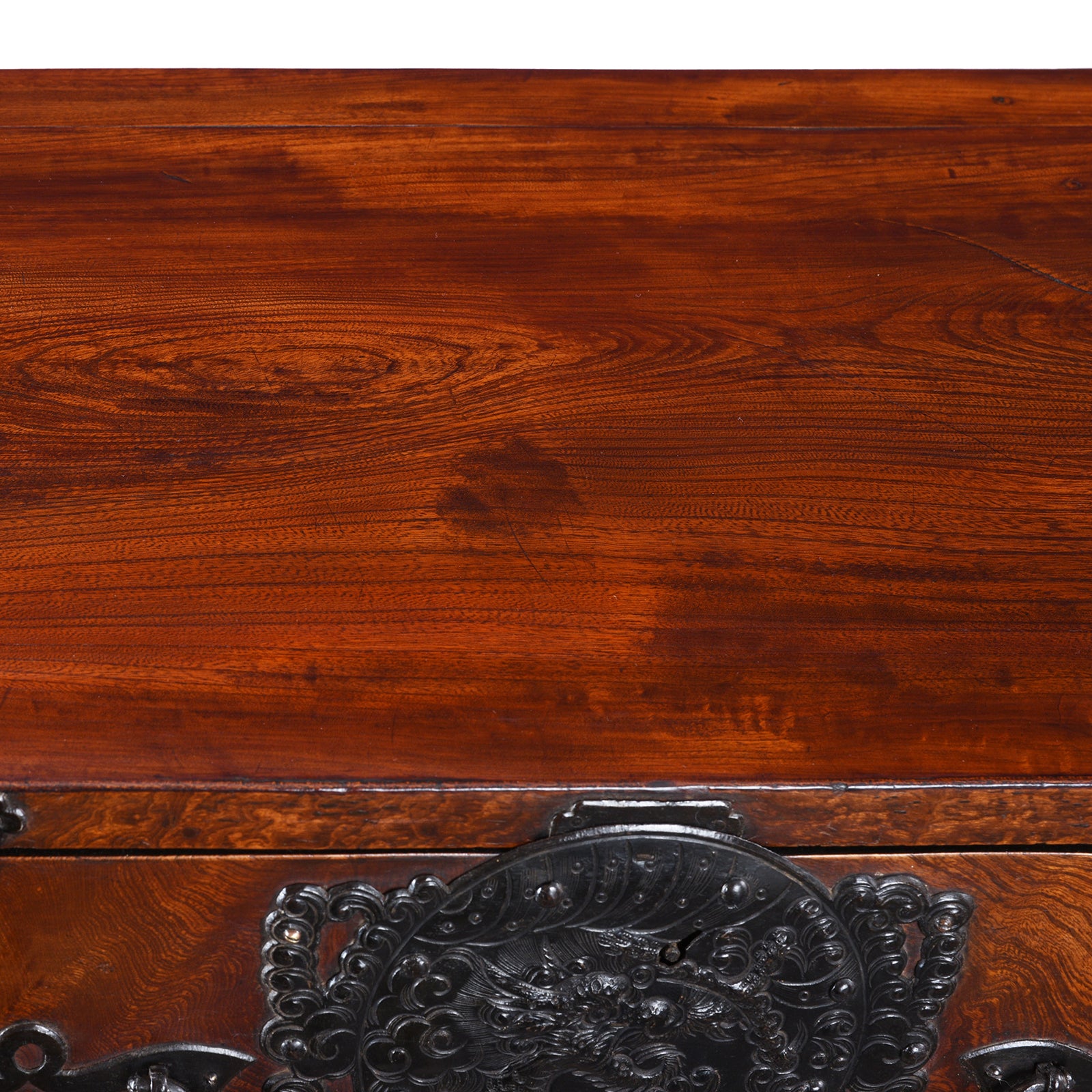 Surface Detail From Keyaki Sendai Isho Dansu - Ca 1900 (Meiji Era) | Indigo Antiques