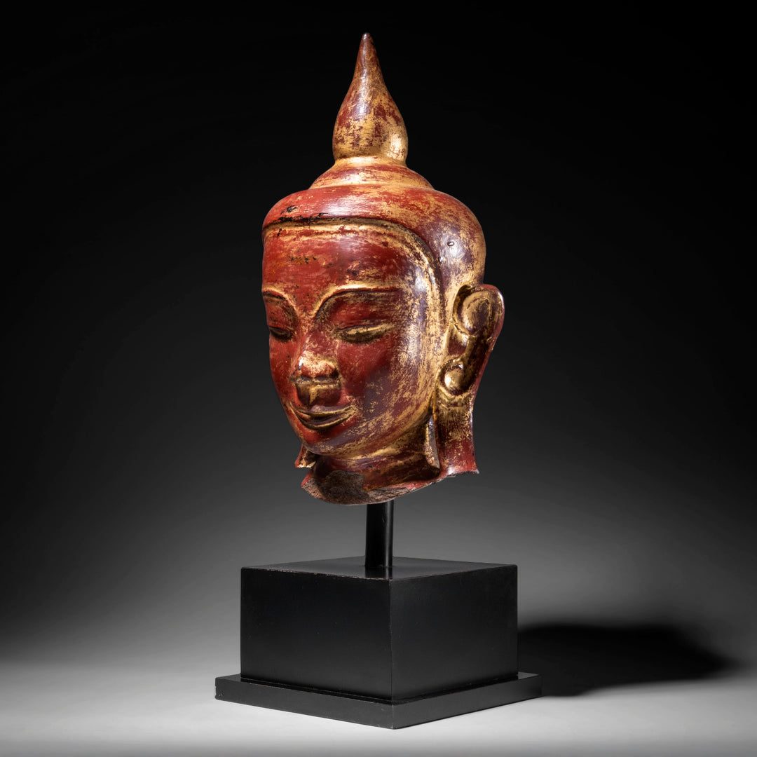 Antique Stone Ava Shakyamuni Buddha Head | Indigo Antiques