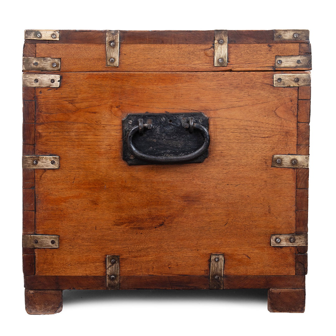 Side Of Antique Indian Brass Bound Chest | Indigo Antiques