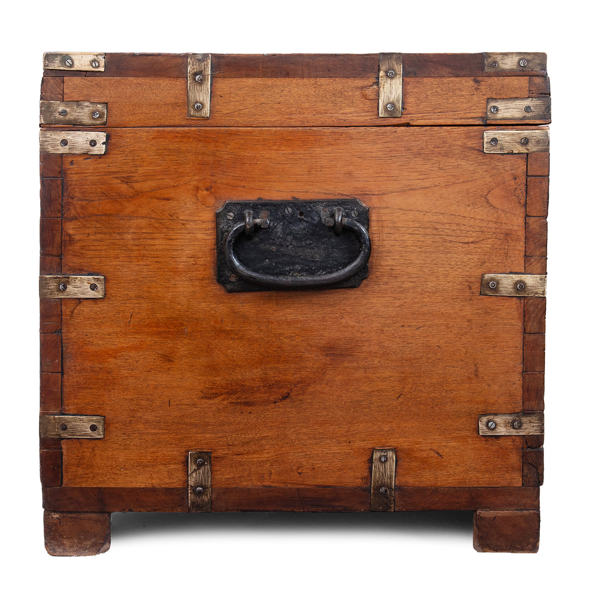 Side Of Antique Indian Brass Bound Chest | Indigo Antiques
