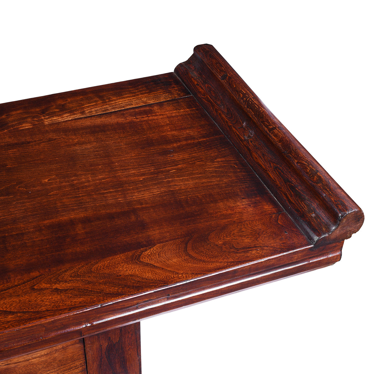 Scroll End Detail From Antique Elm Chinese Sideboard From Peking | Indigo Antiques