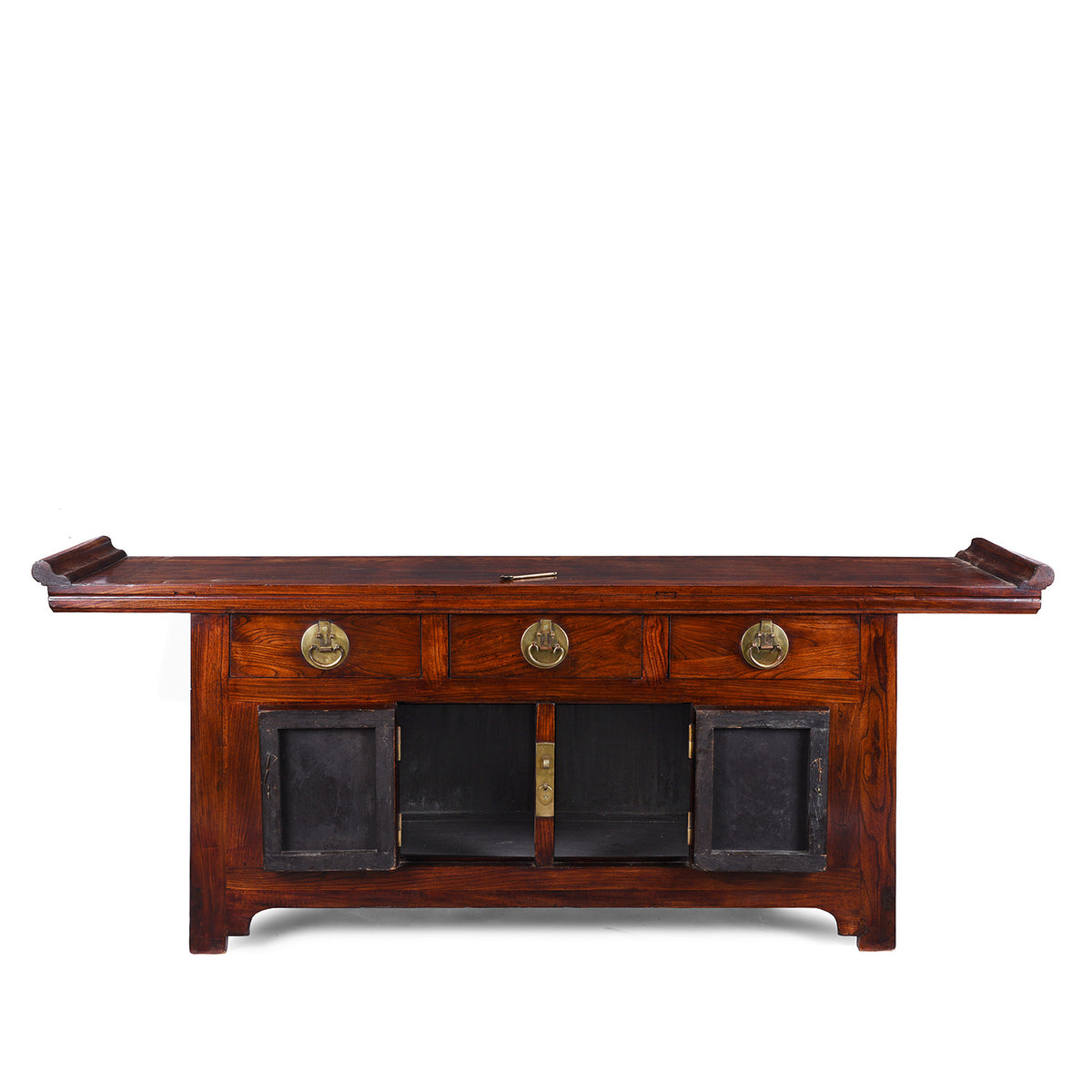 Interior Of Antique Elm Chinese Sideboard From Peking | Indigo Antiques