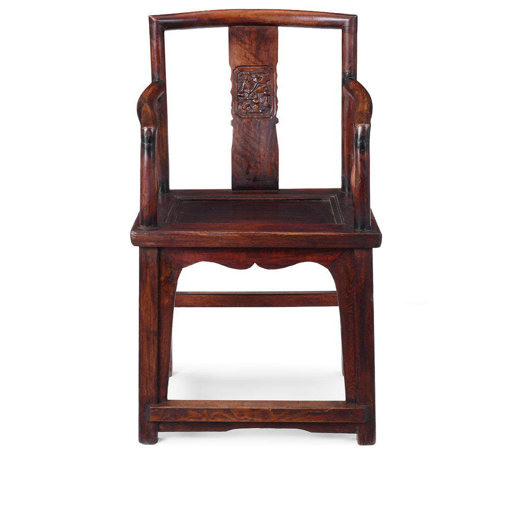 Angled VIew Of Elm Officials Hat Chair Made From Reclaimed Wood