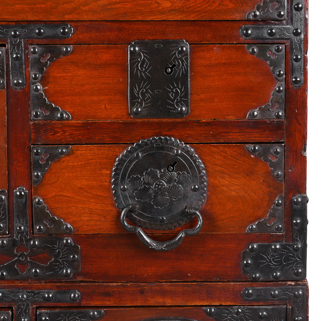 Drawer Detail From Antique Isho Dansu from Sendai Province | Indigo Antiques