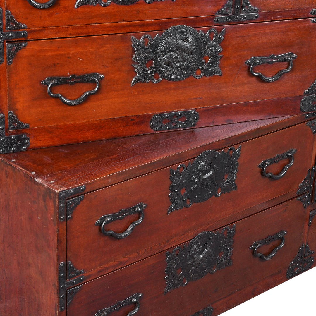 Detached Detail From Antique Isho Dansu from Sendai Province | Indigo Antiques