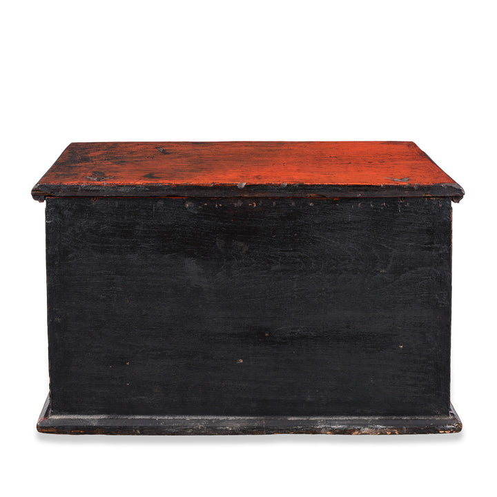 Back Of Antique Gilt Burmese Sadaik Manuscript Chest