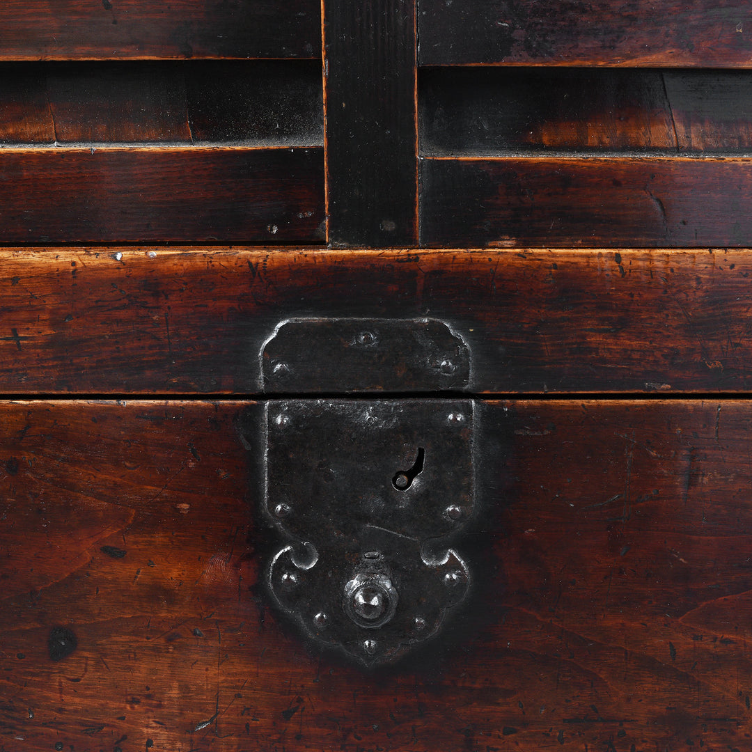 Locking Plate Detail From Antique Japanese Kuruma Dansu | Indigo Antiques