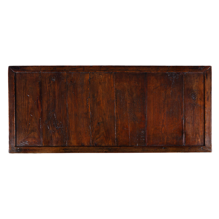 Top detail from an antique Korean Morijang side cabinet