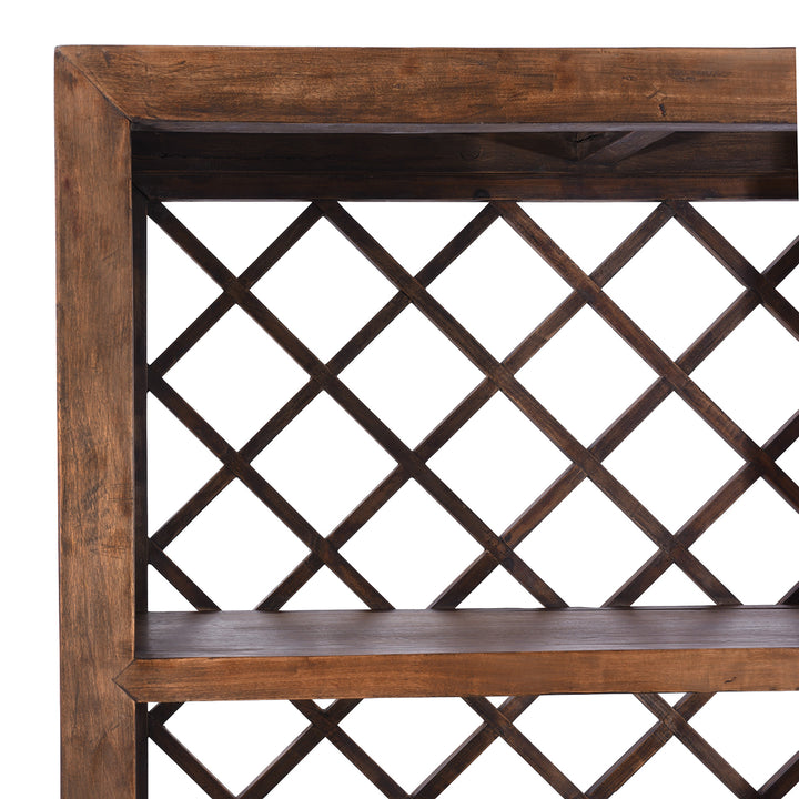 Corner Detail From Light Finsih Bookshelf Made From Reclaimed Pine | Indigo Antiques