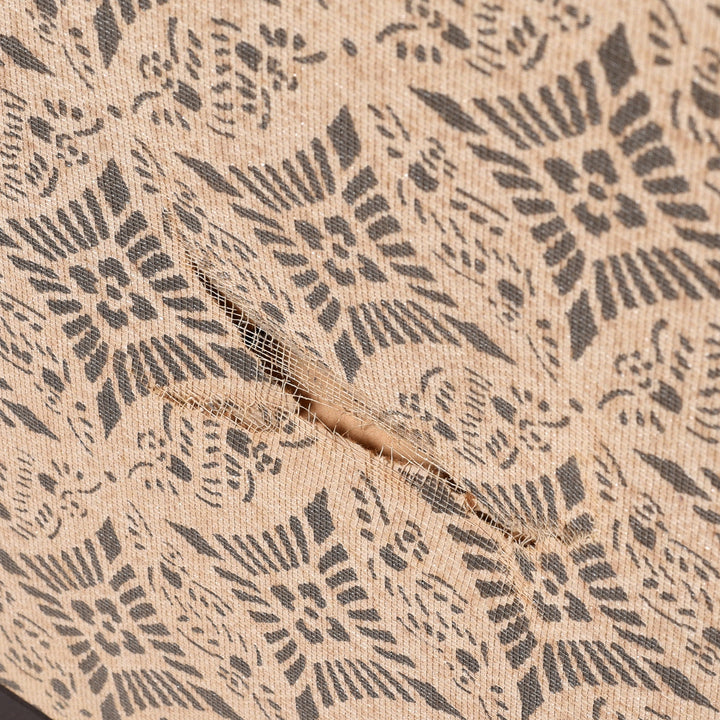 Damage Detail From Antique Japanese Four-Panel Rinpa Screen With Blossoming Tree Branch on Gold-Leaf Background
