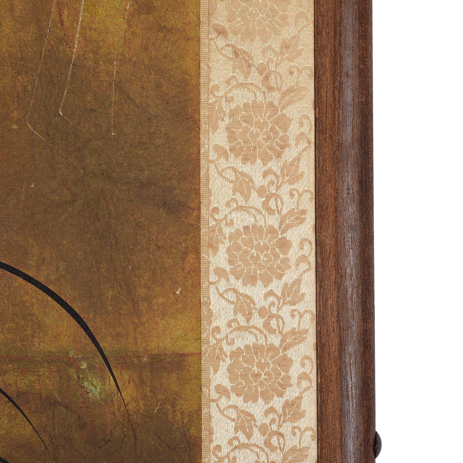 Detailing From Early 20th-century Japanese byōbu screen with gold leaf background and Rinpa-style autumn grasses, chrysanthemums, bellflowers, and bush clover