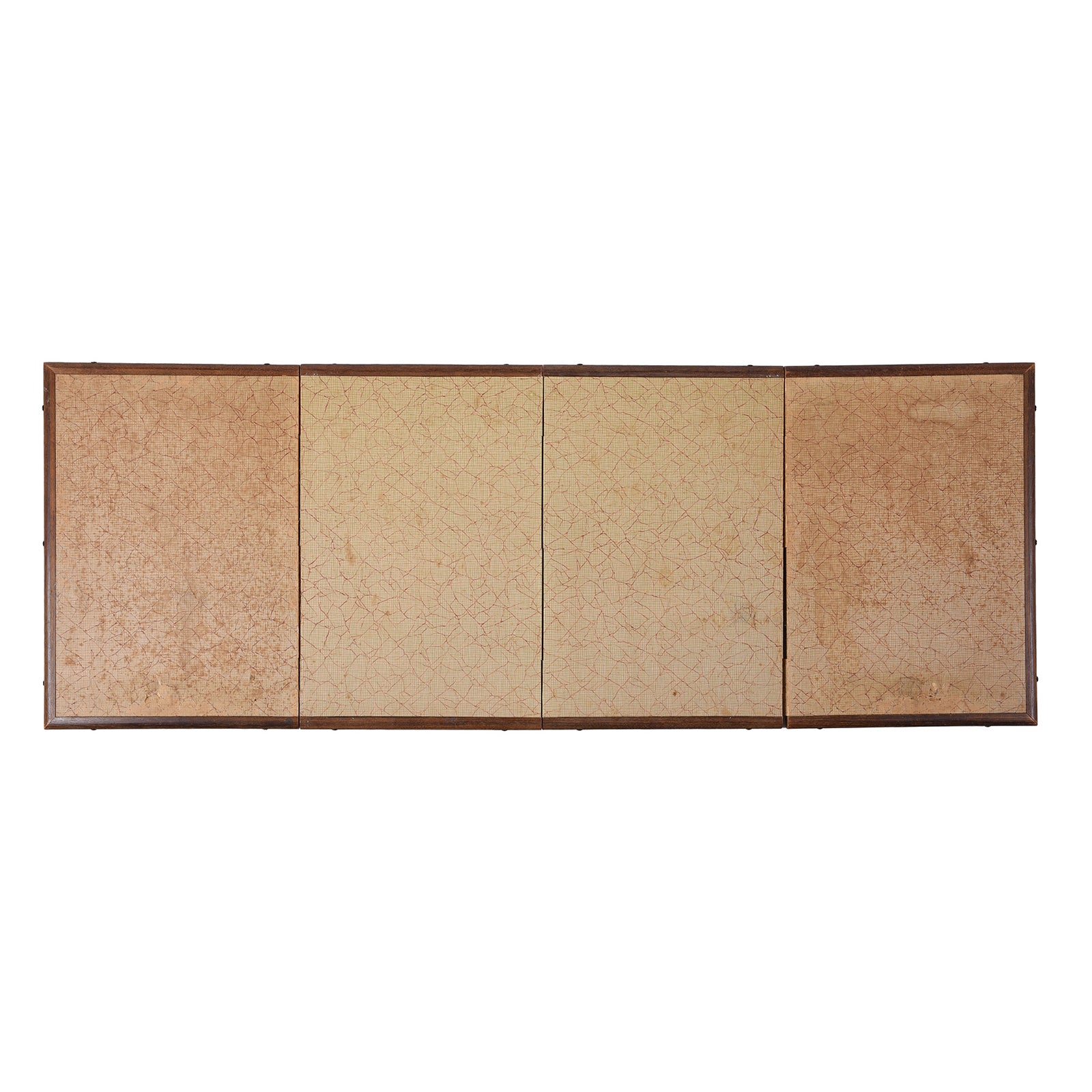 Back Of Early 20th-century Japanese byōbu screen with gold leaf background and Rinpa-style autumn grasses, chrysanthemums, bellflowers, and bush clover