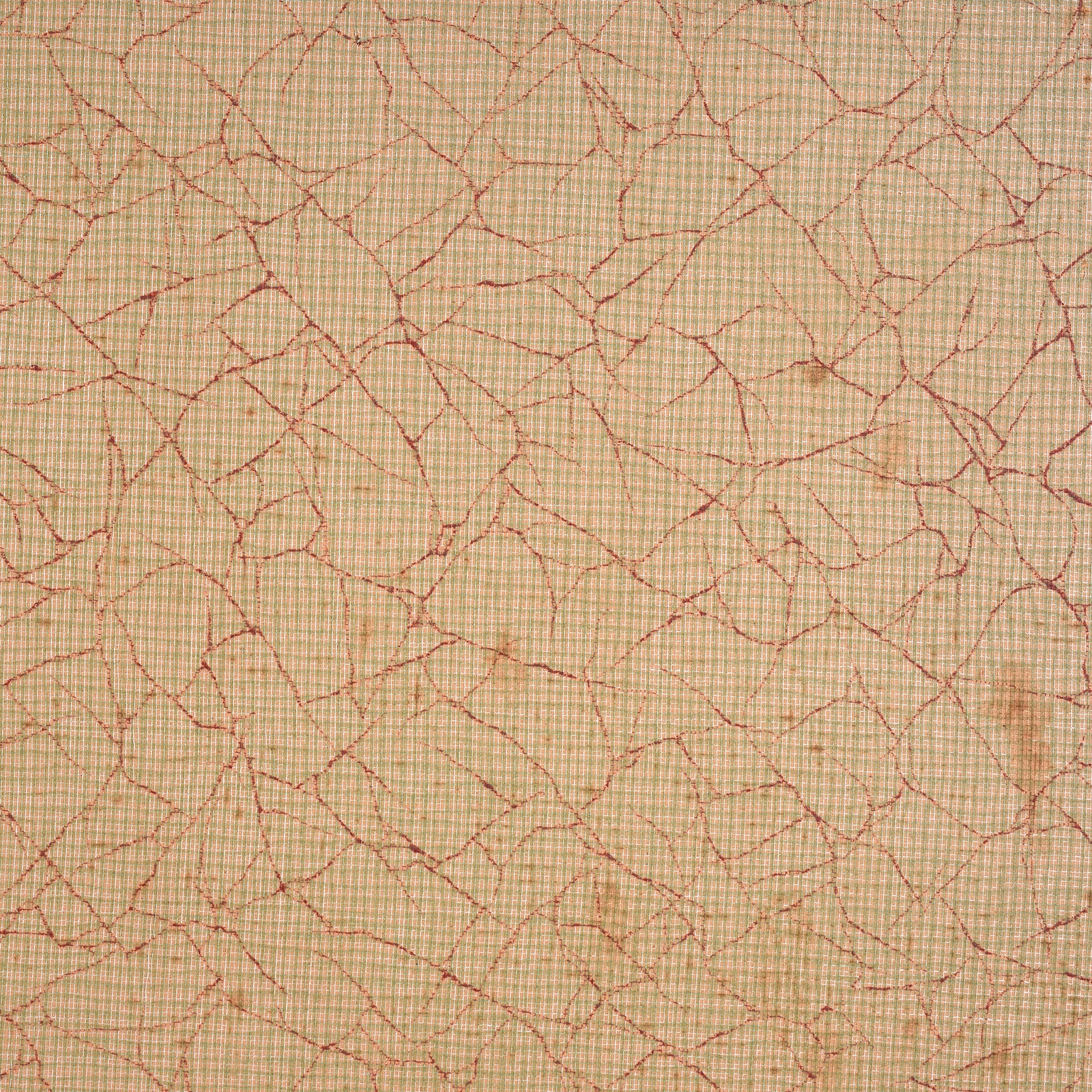 Detail From Back Of Early 20th-century Japanese byōbu screen with gold leaf background and Rinpa-style autumn grasses, chrysanthemums, bellflowers, and bush clover