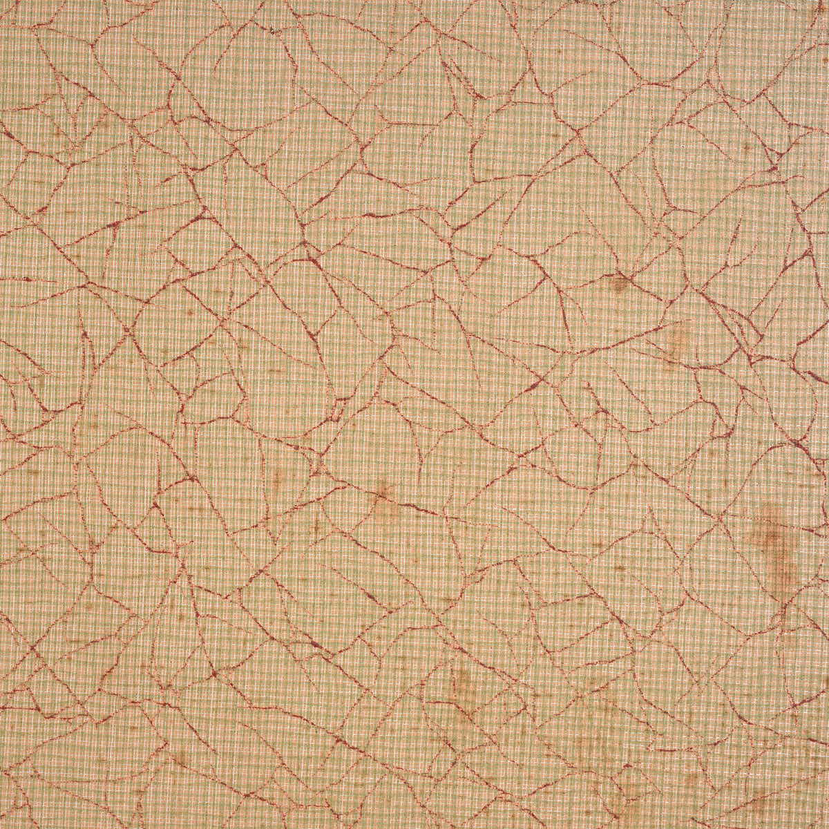 Detail From Back Of Early 20th-century Japanese byōbu screen with gold leaf background and Rinpa-style autumn grasses, chrysanthemums, bellflowers, and bush clover