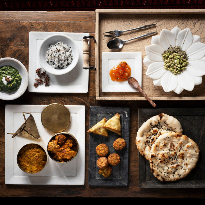 Limed Mango Wood Tray with Iron handles | Indigo Antiques