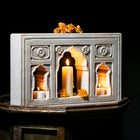 Mughal Style White Marble Lamp Niche - Double Sided