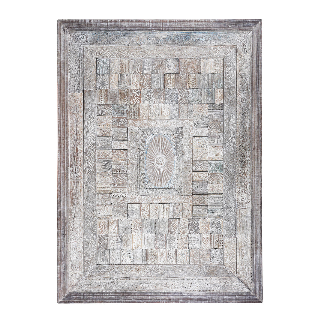 Medium Decorative Panel Made From Old Indian Architectural Carvings | Indigo Antiques