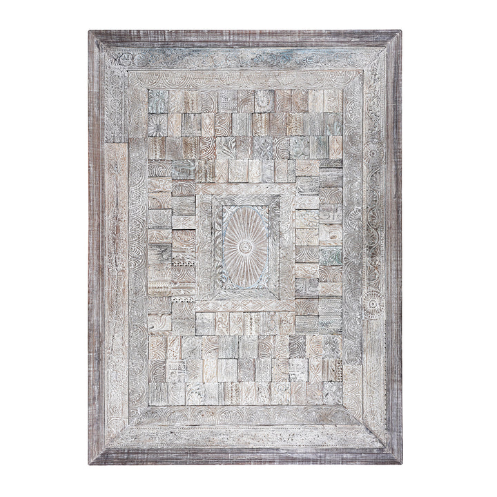 Medium Decorative Panel Made From Old Indian Architectural Carvings | Indigo Antiques