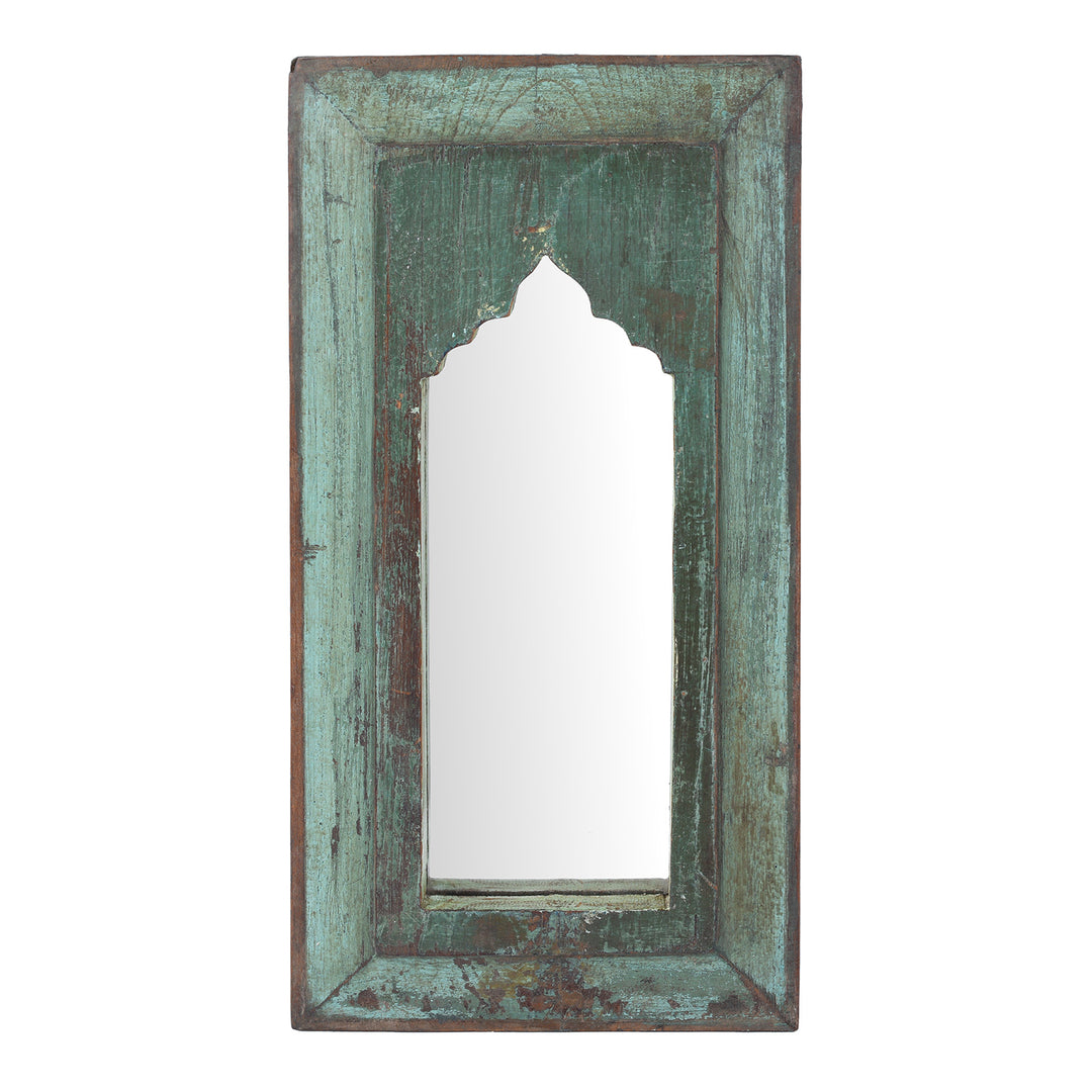  Mihrab Mirror Frame Made From An Old Teak Panel | Indigo Antiques