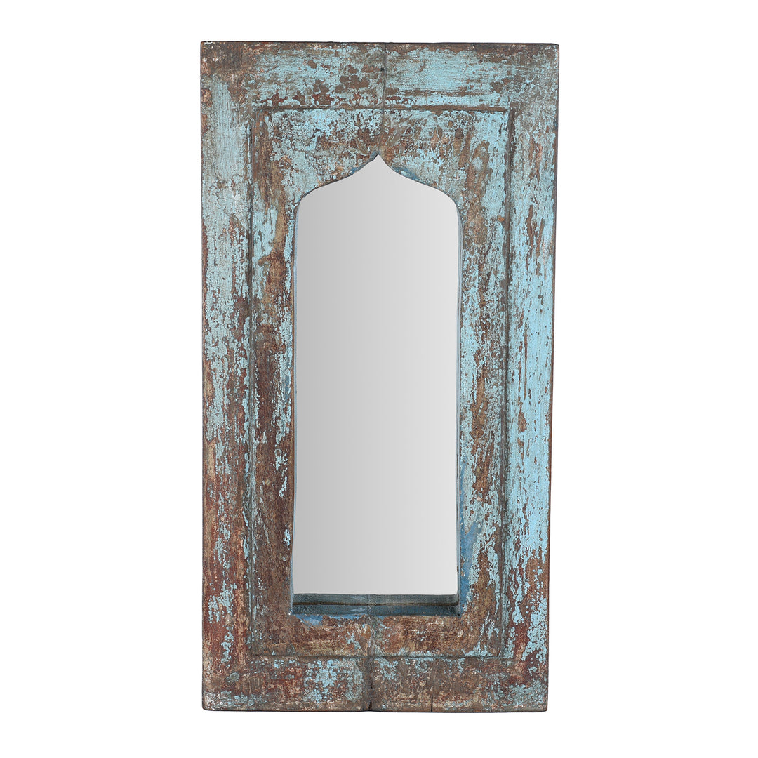 Mihrab Mirror Frame Made From An Old Teak Panel | Indigo Antiques