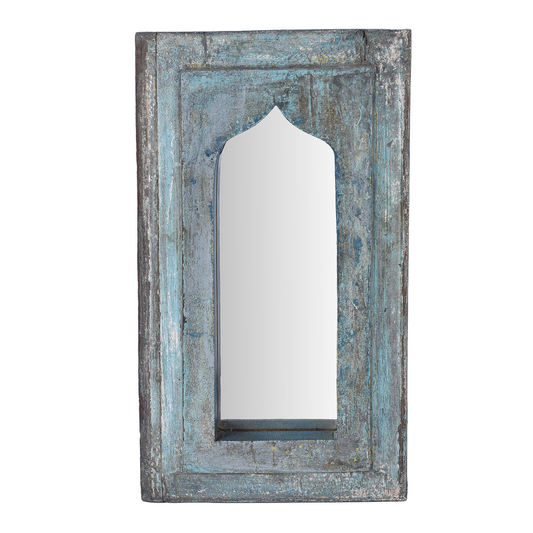 Mihrab Mirror Made From Old Teak Panel | Indigo Antiques
