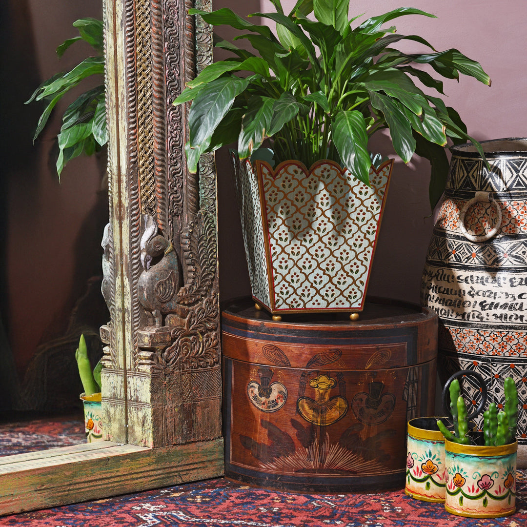 Painted Door Mirror From Andhra Pradesh - 19th Century