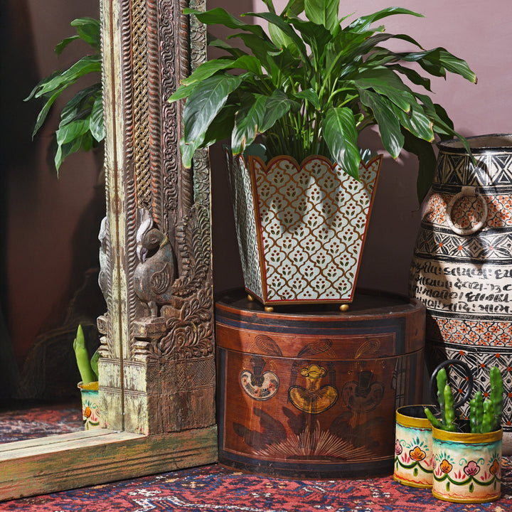 Painted Door Mirror From Andhra Pradesh - 19th Century