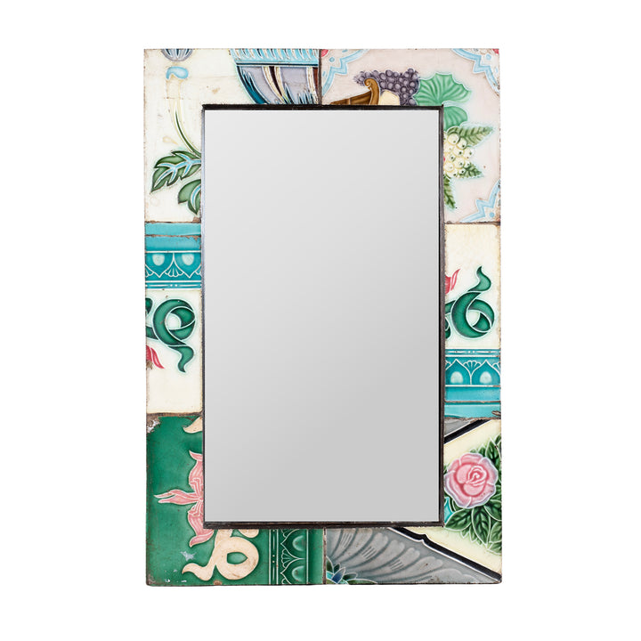 Mirror Made From Old Japanese Ceramic Tiles