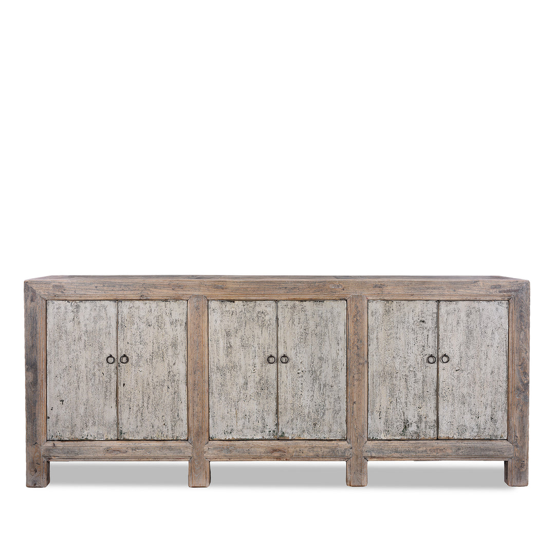 Mongolian Sideboard Made From Reclaimed Elm Poplar And Cypress With Traditional Construction And Removable Shelving
