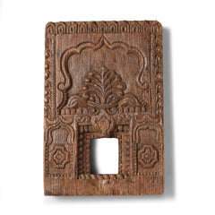 Carved Teak Votive Panel From Andhra Pradesh - Ca 1900 Carved Teak Votive Panel From Andhra Pradesh - Ca 1900