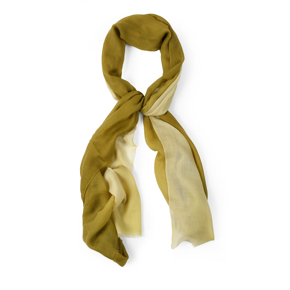 Handmade  Shaded Lime Shawl - 100%  Cashmere From Nepal
