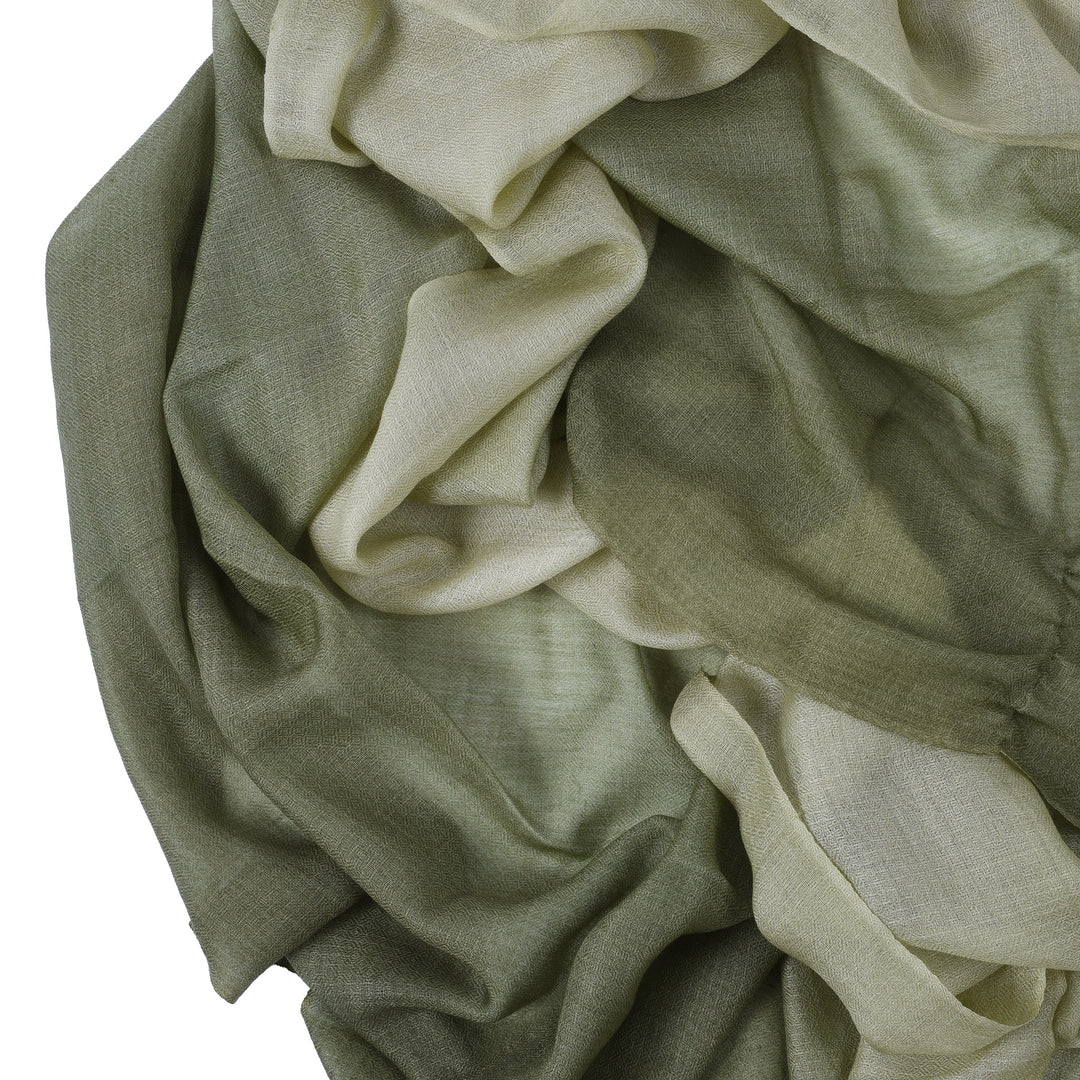 Handmade Spring Green Shawl – 100% Cashmere from Nepal
