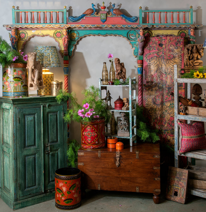 Antique Indian Painted Archway | Indigo Antiques