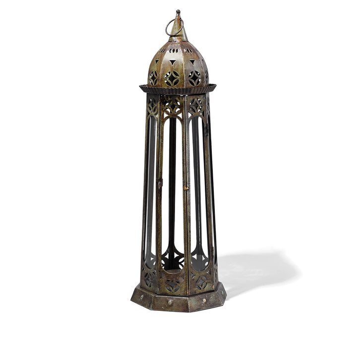 Octagonal Painted Storm Lantern | Indigo Antiques