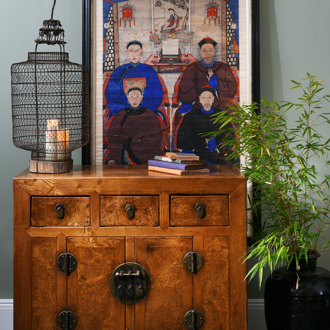 Burr Elm Tianjin Sideboard - 19th Century
